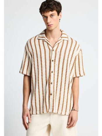 ανδρικό κοντομάνικο ριγέ πουκάμισο