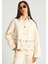 τζιν μπουφάν με διάτρητο ...