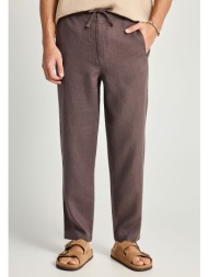 ανδρικό comfort fit λινό chino παντελόνι