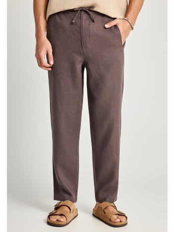 ανδρικό comfort fit λινό chino παντελόνι