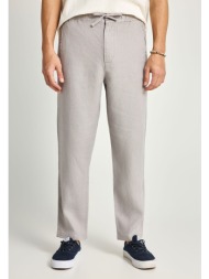 ανδρικό comfort fit λινό chino παντελόνι