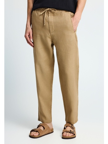 ανδρικό comfort fit λινό chino παντελόνι