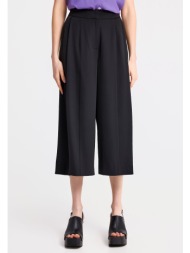 ζιπ κιλότ παντελόνι με πιέτες