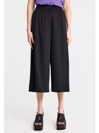 ζιπ κιλότ παντελόνι με πιέτες