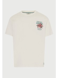 ανδρικό βαβακερό t-shirt με τύπωμα στην πλάτη