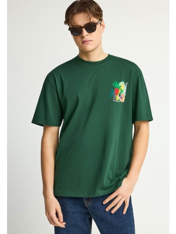 ανδρικό relaxed t-shirt με τύπωμα στην πλάτη