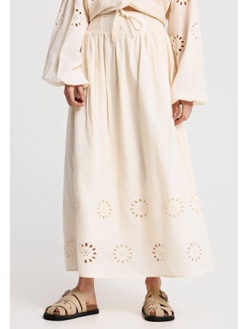 maxi φούστα με διάτρητο σχέδιο