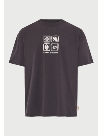 ανδρικό oversized t-shirt με τύπωμα στην πλάτη