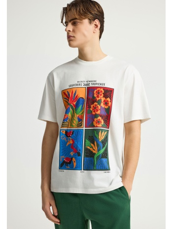 ανδρικό relaxed t-shirt με τύπωμα από βαμβάκι