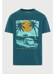 ανδρικό t-shirt με τύπωμα από βαμβάκι