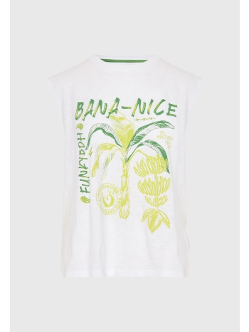 γυναικεία αμάνικη μπλούζα με τύπωμα