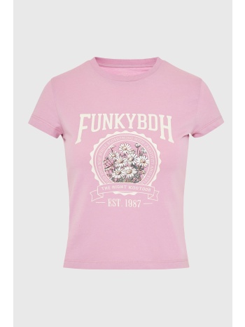 γυναικείο βαμβακερό t-shirt με τύπωμα