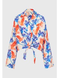 γυναικείο πουκάμισο με exotic τύπωμα