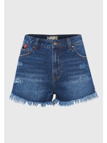 τζιν σορτς με distressed- effect