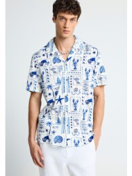 ανδρικό relaxed πουκάμισο με τύπωμα