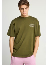 ανδρικό relaxed t-shirt με τύπωμα στην πλάτη