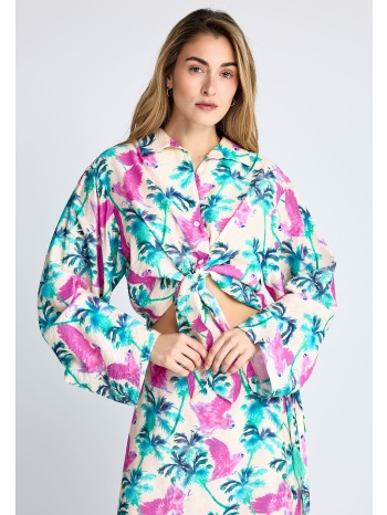 γυναικείο πουκάμισο με exotic τύπωμα