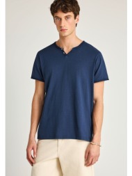 ανδρικό βαμβακερό t-shirt με v-neck - the essentials