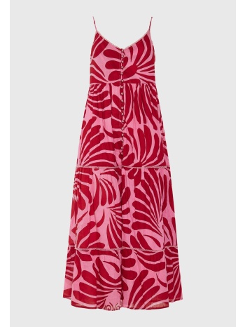 γυναικείο εμπριμέ μάξι boho φόρεμα από βαμβάκι