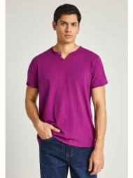 ανδρικό βαμβακερό t-shirt με v-neck - the essentials