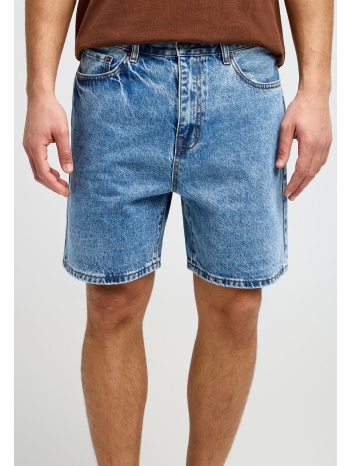 ανδρική baggy βερμούδα τζην με washed effects