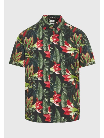 ανδρικό κοντομάνικο πουκάμισο με τύπωμα