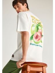 ανδρικό βαμβακερό oversized t-shirt με τύπωμα