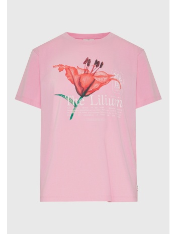 loose βαμβακερό t-shirt με τύπωμα