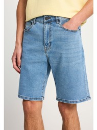 ανδρική jean slim tapered βερμούδα