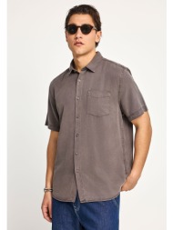 ανδρικό lyocell fabric πουκάμισο με τσέπη στο στήθος