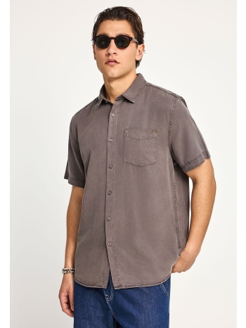 ανδρικό lyocell fabric πουκάμισο με τσέπη στο στήθος
