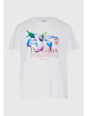 loose βαμβακερό t-shirt με τύπωμα