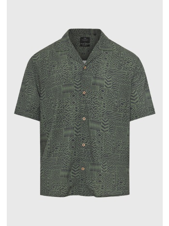 ανδρικό κοντομάνικο πουκάμισο με τύπωμα