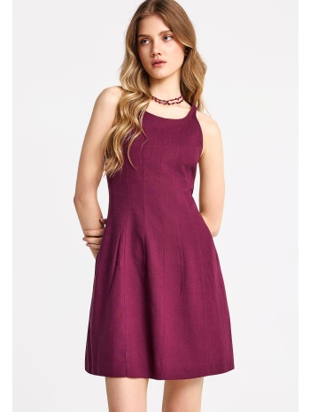 μίνι φόρεμα linen blend