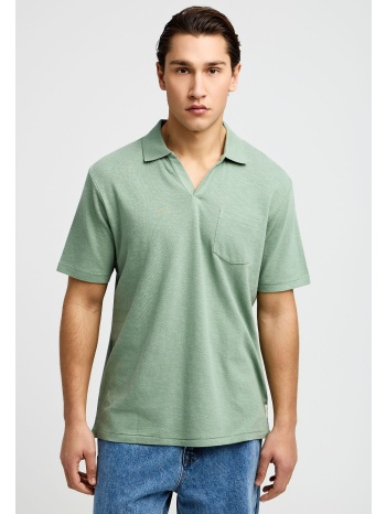 ανδρική μονόχρωμη μπλούζα polo relaxed fit