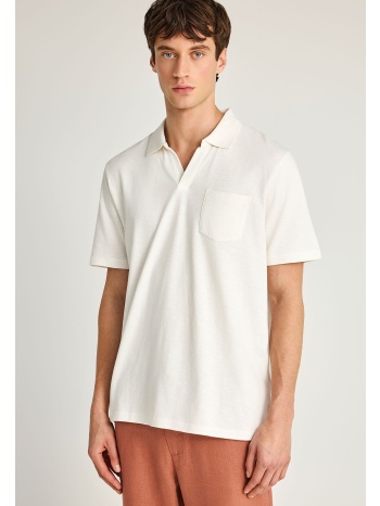 ανδρική μονόχρωμη μπλούζα polo relaxed fit