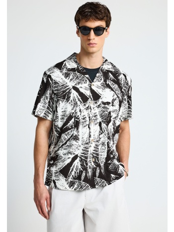 ανδρικό κοντομάνικο πουκάμισο με τύπωμα