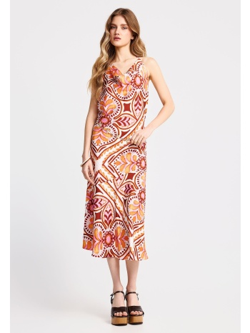 γυναικείο έθνικ midi φόρεμα