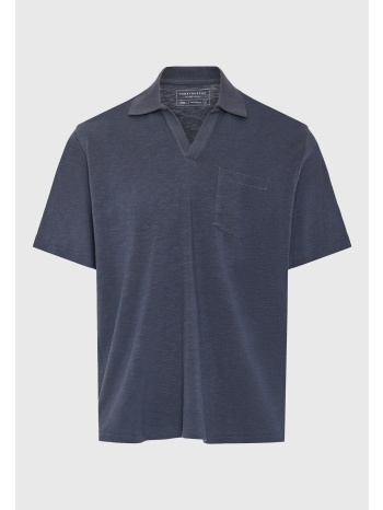 ανδρική μονόχρωμη μπλούζα polo relaxed fit