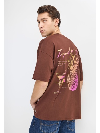 ανδρικό βαμβακερό t-shirt με τύπωμα