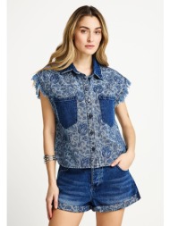 γυναικείο floral jean μπουφάν