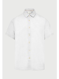 ανδρικό λινό πουκάμισο με κοντό μανίκι - the essentials