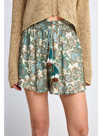 φλοράλ σορτς με φούντες
