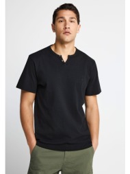essential t-shirt garage 55 με henley λαιμόκοψη