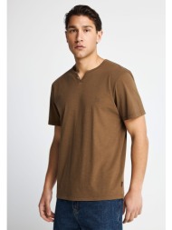 essential t-shirt garage 55 με henley λαιμόκοψη