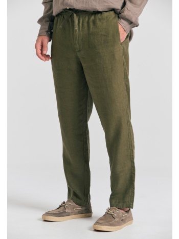 ανδρικό comfort fit linen blend chino παντελόνι