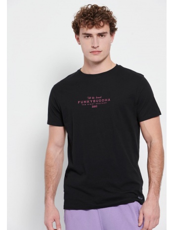 t-shirt με funky buddha τύπωμα στο στήθος