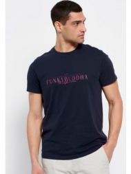 βαμβακερό t-shirt με funky buddha τύπωμα