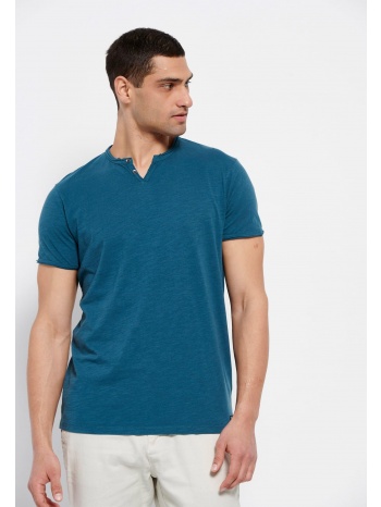 essential t-shirt με λαιμό henley