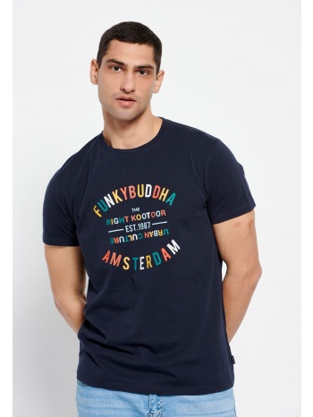 t-shirt με multicolor τύπωμα κειμένου